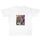 𝚈 𝚄 𝙸の障害者アート 手描きイラスト 曼荼羅 花 カラフル All-Over Print T-Shirt