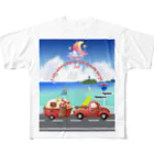 CyberArmadilloの湘南藤沢（2430）ナイトコレクション All-Over Print T-Shirt