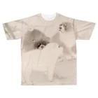 浮世絵ショップ のどぐろ　UKIYOE SHOP NODOGUROの犬『狗子之図』円山応挙 / Puppies   Maruyama Okyo All-Over Print T-Shirt