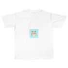 日常のふてくされたネコくん(水色) All-Over Print T-Shirt