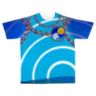 ラッキーウィの晴天白波（tube） All-Over Print T-Shirt