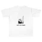 くまの　絵を描くタイプのliquid cat All-Over Print T-Shirt