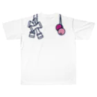 長谷川ちひろのけん玉ルックTシャツ（右利き） All-Over Print T-Shirt