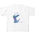 color on colorのcolor on color／木登りパンダ All-Over Print T-Shirt