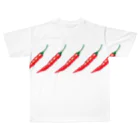 kimchinのホットな唐辛子のデザイン　5辛 All-Over Print T-Shirt