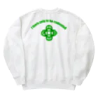 『Nothing Is Real』-- IN SUZURIの吾唯足知（われただたりるをしる。ショルダーアーチ・緑・英語 Heavyweight Crew Neck Sweatshirt