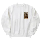 ハムのたけしのロングヘアーハムスターのたけし Heavyweight Crew Neck Sweatshirt