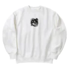 Cat's Canvasの宇宙猫 Heavyweight Crew Neck Sweatshirt