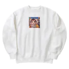 MIYAMIの「ほっぺたん」シリーズ（またこんどな！）　 Heavyweight Crew Neck Sweatshirt