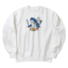 サメ わりとおもいのエビフライを食べようとするサメ2021 Heavyweight Crew Neck Sweatshirt