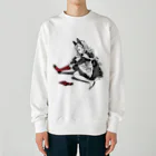 しょうじの靴下を履くネコミミちゃん Heavyweight Crew Neck Sweatshirt
