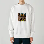 いろんな動物園の建設現場の猫 Heavyweight Crew Neck Sweatshirt