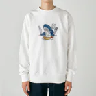 サメ わりとおもいのエビフライを食べようとするサメ2021 Heavyweight Crew Neck Sweatshirt