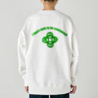 『Nothing Is Real』-- IN SUZURIの吾唯足知（われただたりるをしる。ショルダーアーチ・緑・英語 Heavyweight Crew Neck Sweatshirt