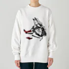しょうじの靴下を履くネコミミちゃん Heavyweight Crew Neck Sweatshirt