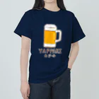 NIKORASU GOの「「やっぱり生ビール」/ビール　フェイク　飲み会　宴会　アルコール　お酒　ユーモア　ネタ　おもしろ　手描き　オリジナル　グッズ　Tシャツ　ハンドメイド調 Heavyweight T-Shirt