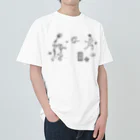 WAMI ART　ホツマツタヱ同好会の庭球蛙(前面文字あり) Heavyweight T-Shirt