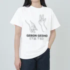 『Nothing Is Real』-- IN SUZURIの仏印h.t.(下品 下生）黒 Heavyweight T-Shirt