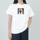 takeoutのカーテンにつかまっているネコ Heavyweight T-Shirt