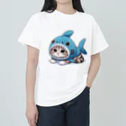 IloveCatのサメのフードを被った可愛らしい子猫 Heavyweight T-Shirt