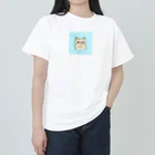 日常のふてくされたネコくん(水色) Heavyweight T-Shirt