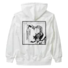 プラントemoonのTECH LANDING（ホワイト、グレー） Heavyweight Zip Hoodie