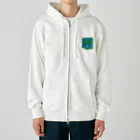 角刈りせんべいのきちがい薬味（ネギ） Heavyweight Zip Hoodie
