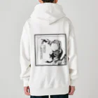 プラントemoonのTECH LANDING（ホワイト、グレー） Heavyweight Zip Hoodie