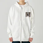 takeoutのカーテンにつかまっているネコ Heavyweight Zip Hoodie
