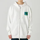 角刈りせんべいのきちがい薬味（ネギ） Heavyweight Zip Hoodie