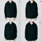 Ａ’ｚｗｏｒｋＳの合わせ二つ髑髏 薄墨（オリジナル家紋シリーズ） Heavyweight Zip Hoodie