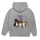 ねずりすSHOPのロックなウッドチャック Hoodie:back