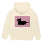 まろ屋のくつ下をはいたネコ（ピンク） Hoodie:back