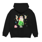 旅猫王子れぉにゃん👑😼公式(©️レイラゆーし。©️ Layla-246yuusi.)の(表裏)メロンソーダ☆れぉにゃんパーカー Hoodie:back