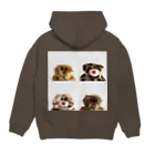 mojojojoの4匹の証明写真 Hoodie:back