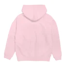 ゆるいぐっずを生み出す母のヒモになりたいうさぎのグッズロゴモジ Hoodie:back