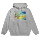 YOSHI-HEY ARTの電波と土と水と Hoodie