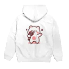 kumainchouの熱唱　くま Hoodie:back