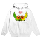まめるりはことりのハイタッチなかよしコザクラインコ【まめるりはことり】 Hoodie