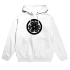 『Nothing Is Real』-- IN SUZURIの動物家紋。H.T.（三つ葉葵ハシビロコウ）黒 Hoodie