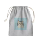日常のふてくされたネコくん(水色) Mini Drawstring Bag