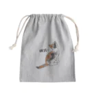 LalaHangeulの三毛猫さん ハングルデザイン  Mini Drawstring Bag