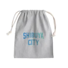 JIMOTOE Wear Local Japanの渋谷区 SHIBUYA WARD ロゴブルー Mini Drawstring Bag