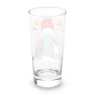 ねこ鉄道の猫と一富士二鷹三トマト Long Sized Water Glass :back