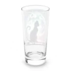 MystiCatの幻想的な猫のシルエット Long Sized Water Glass :back