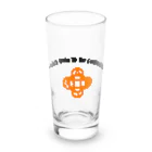 『Nothing Is Real』-- IN SUZURIの吾唯足知h.t.ショルダーアーチ橙・黒英語 Long Sized Water Glass :front