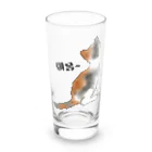 LalaHangeulの三毛猫さん ハングルデザイン  Long Sized Water Glass :front