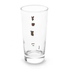 mapechiのトラネコしまお、箱がお好き Long Sized Water Glass :front