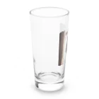 takeoutのカーテンにつかまっているネコ Long Sized Water Glass :left