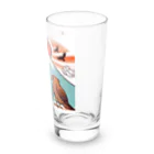 ねこ鉄道の猫と一富士二鷹三トマト Long Sized Water Glass :right